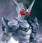 Closeup shot of SIC vol 57 Kamen Rider Double Fang Joker figure on dark background filled with smoke