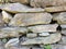 Closeup shot of stone retaining wall