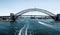 Closeup shot of Sydney Harbour Bridge in Australia during a daytime