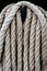 Closeup shot of a tightly knotted piece of rope