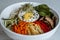 Closeup shot of vegetarian Korean Bibimbap