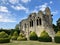 Closeup shot of Wenlock Priory set in beautiful grounds in England