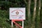 Closeup shot of the white sign "Welcome to Brading Town Football Club"