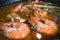 Closeup of Shrimps in Sinigang na Hipon Soup. A popular Filipino dish