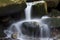 Closeup of silky water in Salroc Falls, New Hampshire.