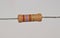 Closeup on single electronic resistor