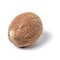 Closeup of single whole nutmeg, 