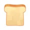 Closeup of slice of bread isolated illustration on white background