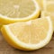 Closeup sliced lemon fruits