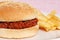 Closeup Sloppy Joe With French Fries
