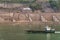 Closeup of small boat on Yangtze river in Qutang Gorge, Baidicheng, China