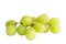 Closeup of small bunch of fresh green table grapes