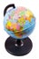 Closeup small school globe isolated