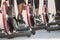 Closeup Sneakers Pedaling In Unison At Atlanta Female Spin Class