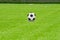 Closeup soccer ball placed at a Penalty shootout