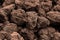 Closeup Soil texture brown background. Soil is a mixture of organic matter, minerals, gases, liquids, and organisms. it is