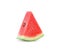 Closeup of some pieces of refreshing watermelon on a white background