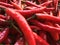 Closeup some red chillies mixed