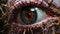 Closeup Of A Spiked Eye: Unreal Engine Rendered Horror