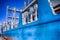 Closeup of Starboard Side of Sea Tanker Moored at Pier