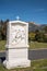 Closeup, station 9 of the cross, Calvary Cemetery. Santa Barbara, CA, USA