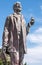 Closeup of Statue of Captain John F. Frazier in Carlsbad, California, USA