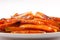 Closeup of Tasty and healthy Baked carrots .