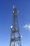 closeup of telecommunications tower