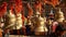 Closeup of Temple bells in Hampi