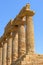 Closeup of Temple of Juno in Agrigento on Sicily