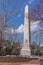 Closeup of Tencentennial Monument in historic Jamestowne, VA, USA