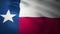 Closeup Texas Flag on Flagpole, USA state, Waving in the Wind, 3d illustration