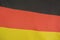 Closeup of textile flag of Germany