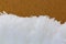 Closeup texture of soft fluffy white fur microfiber fabric on bl