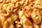 Closeup Texture of Walnut Kernels on the Pile of Raw Walnuts