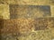 Closeup of textured material cork panel for flooring