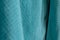 Closeup textures of turquoise towel.