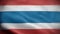 Closeup of Thailand flag rippled