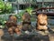 Closeup Three Wise Monkeys Statue in Children Form, Is a Symbol of