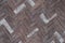 Closeup to Herringbone Pattern of Weaving Rattan Background