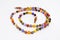 Closeup to Luxury Colorful Stones Necklace, Isolated