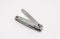 Closeup to Opened Dirty Rusty Nail Clipper, Isolated