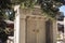 Closeup of a tombstone of Christian priests in Zhenjue Temple of Beijing, China