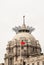 Closeup of tower, dome and facade of HSBC building along Bund, Shanghai, China