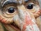 Closeup troll face norwegian character statue