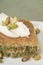 Closeup Turkish dessert kadayif with pistachio