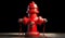 Closeup of a Typical American Red Fire Hydrant - Generative Ai