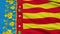Closeup Valencian Community flag, Spain
