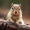 Closeup of a very cute chipmunk