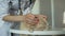 Closeup of Veterinarian woman with stethoscope examining cat in medical vet office